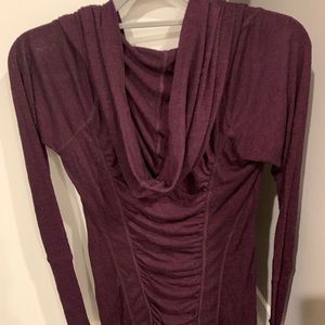 Zella long-sleeve cowl neck hooded top